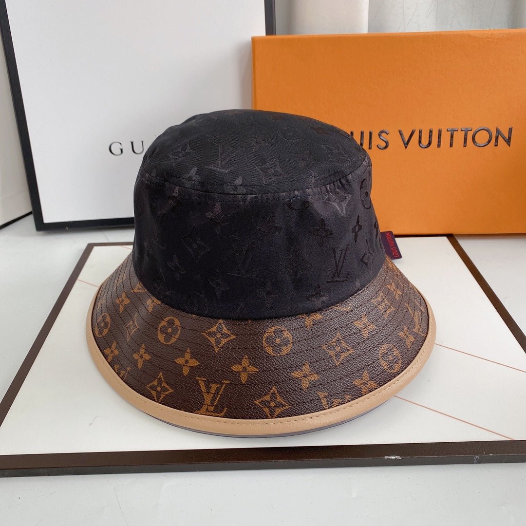 Louis Vuitton LV Monogram Denim & Leather Bucket Hat for Men & Women - Serene