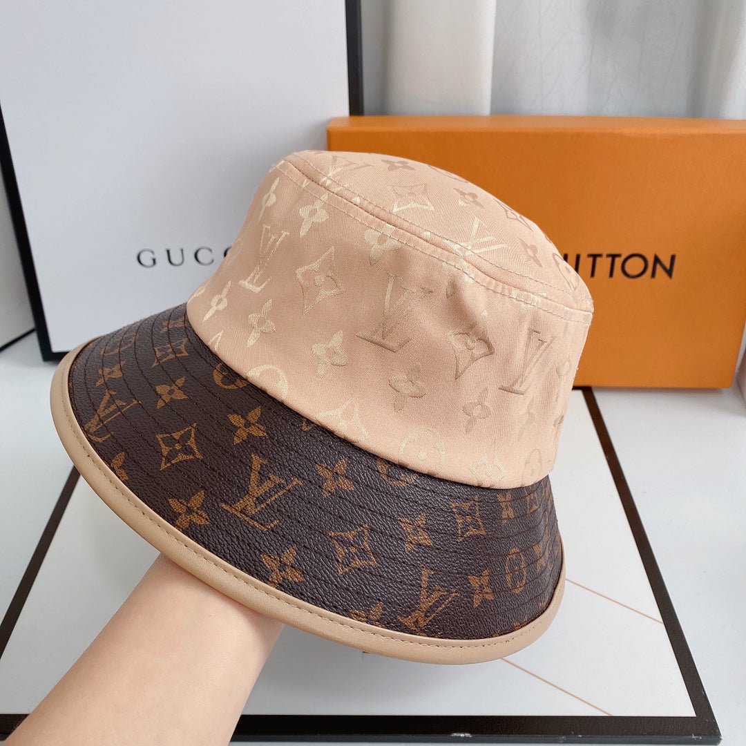 Louis Vuitton LV Monogram Denim & Leather Bucket Hat for Men & Women - Serene
