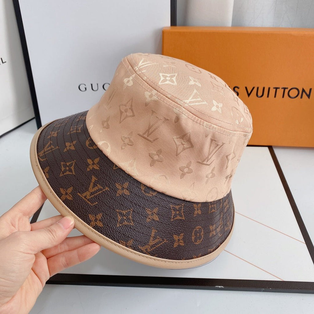 Louis Vuitton LV Monogram Denim & Leather Bucket Hat for Men & Women - Serene