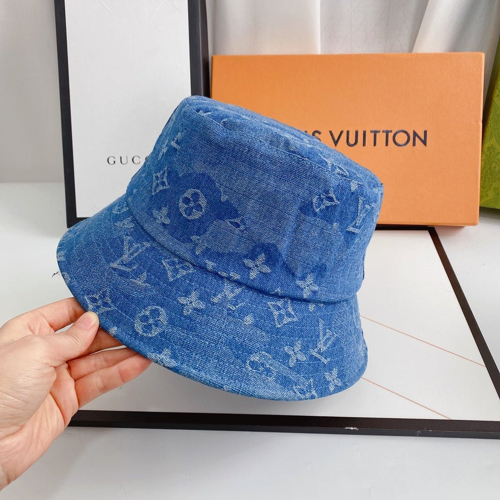 Louis Vuitton LV Monogram Jacquard Denim Bucket Hat for Men & Women - Serene