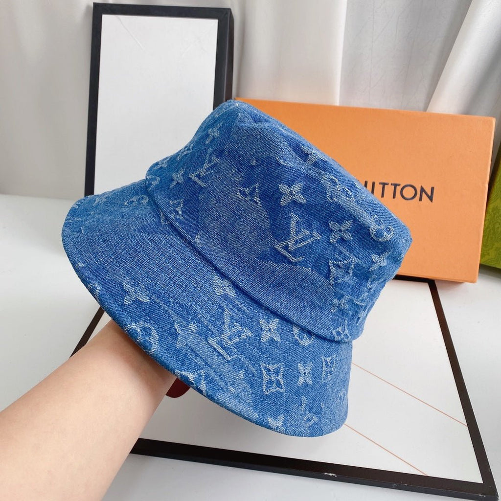 Louis Vuitton LV Monogram Jacquard Denim Bucket Hat for Men & Women - Serene