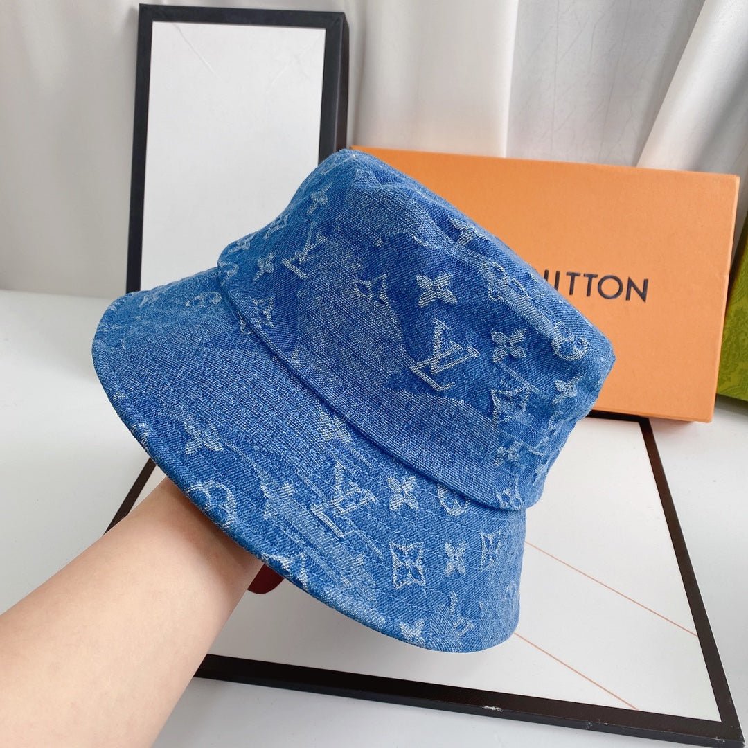Louis Vuitton LV Monogram Jacquard Denim Bucket Hat for Men & Women - Serene