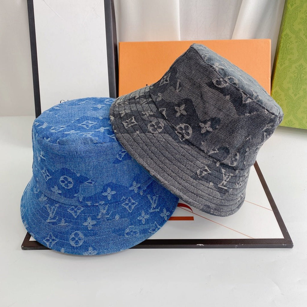 Louis Vuitton LV Monogram Jacquard Denim Bucket Hat for Men & Women - Serene