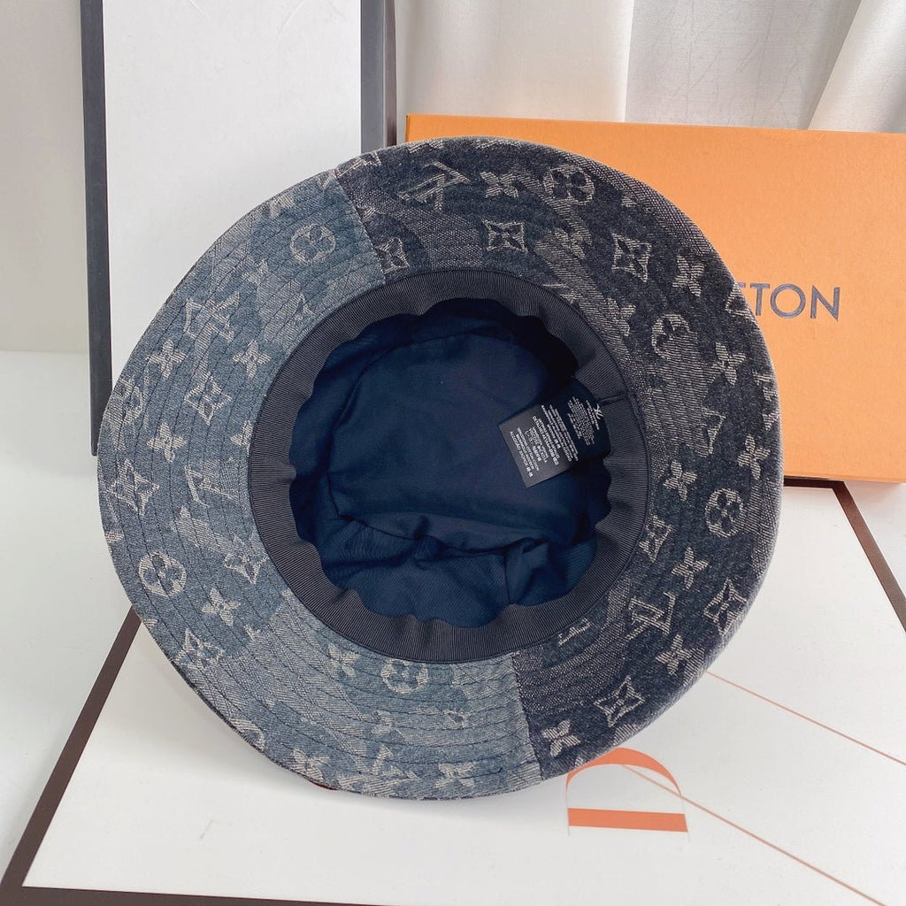 Louis Vuitton LV Monogram Jacquard Denim Bucket Hat for Men & Women - Serene