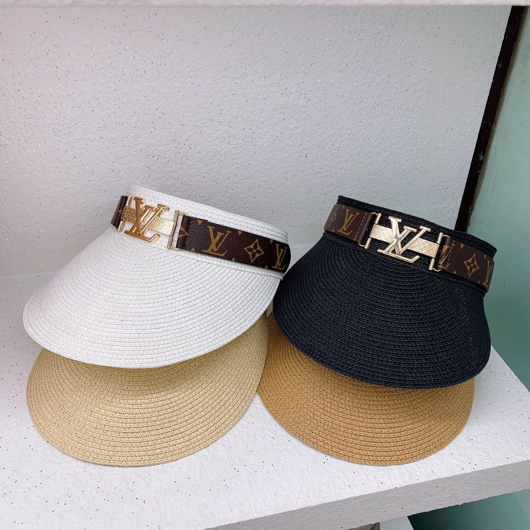 Louis Vuitton LV Monogram Straw Sun Visor for Women | Luxury Beach Hat - Serene