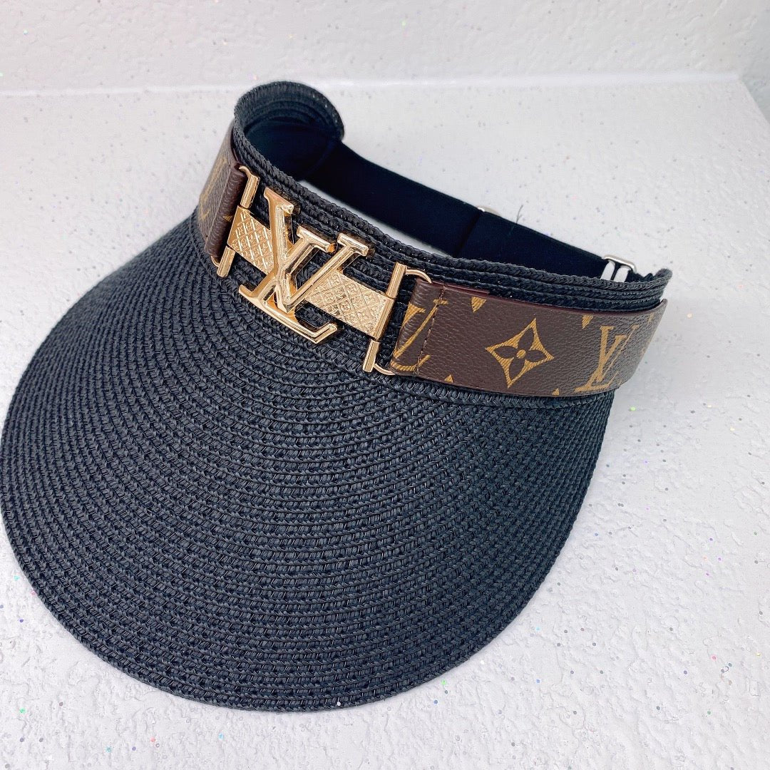 Louis Vuitton LV Monogram Straw Sun Visor for Women | Luxury Beach Hat - Serene