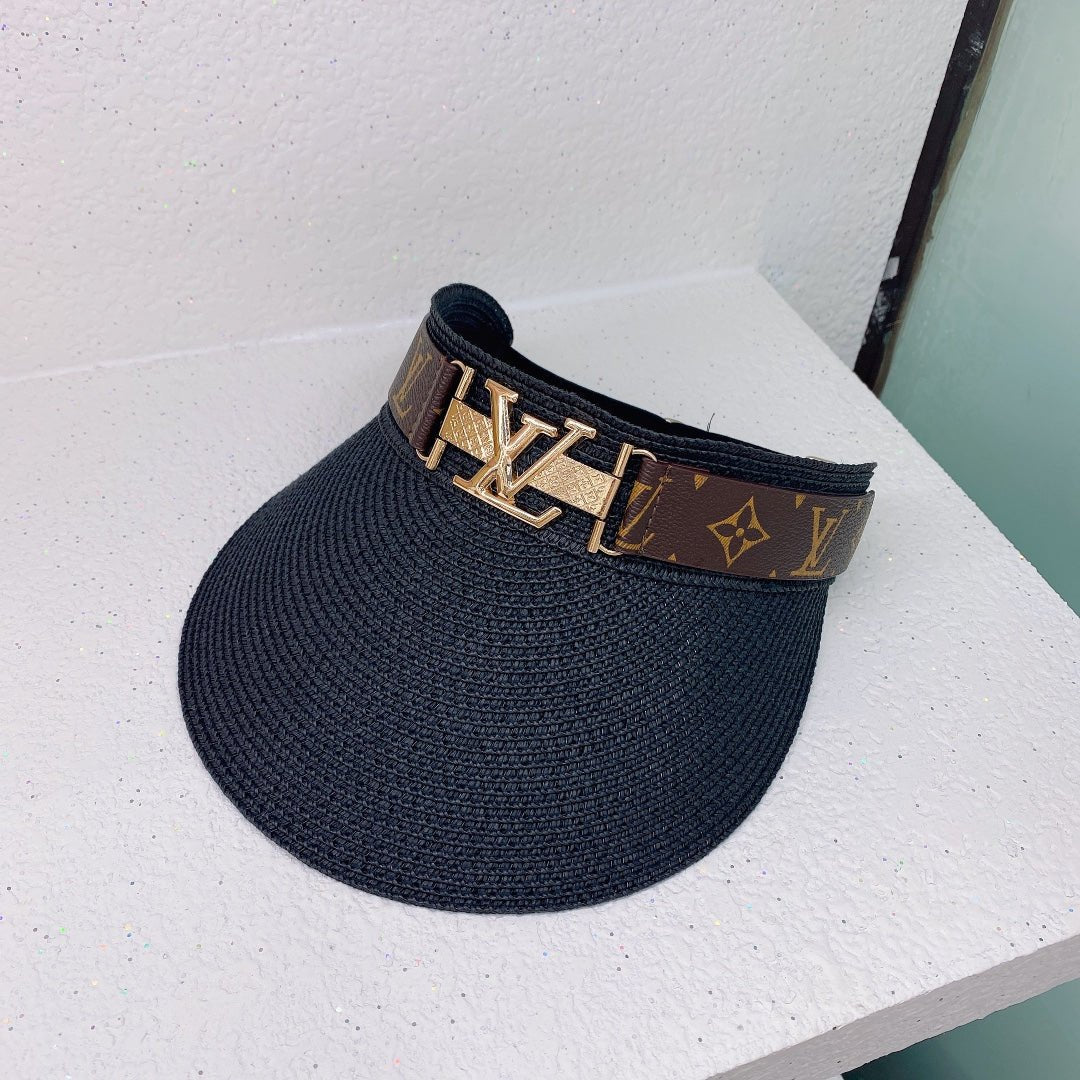 Louis Vuitton LV Monogram Straw Sun Visor for Women | Luxury Beach Hat - Serene