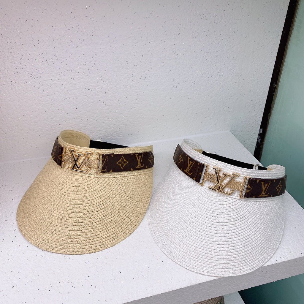Louis Vuitton LV Monogram Straw Sun Visor for Women | Luxury Beach Hat - Serene