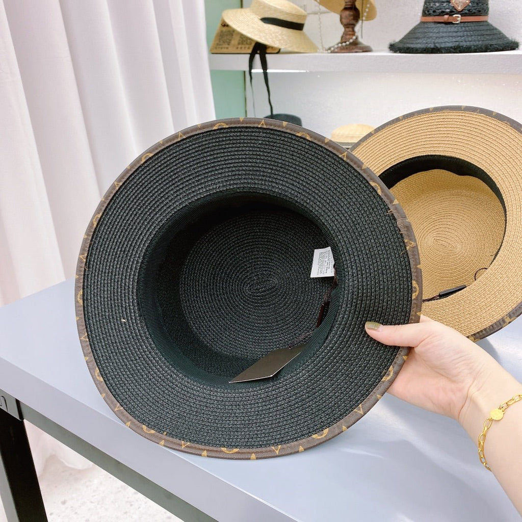 Louis Vuitton Monogram Flat-Brim Straw Hat - Serene