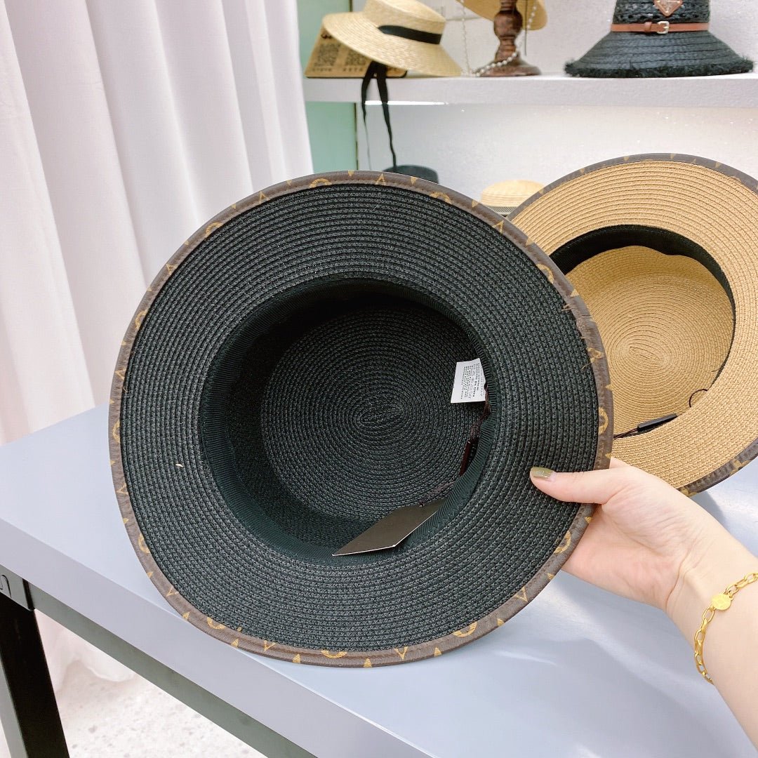 Louis Vuitton Monogram Flat-Brim Straw Hat - Serene