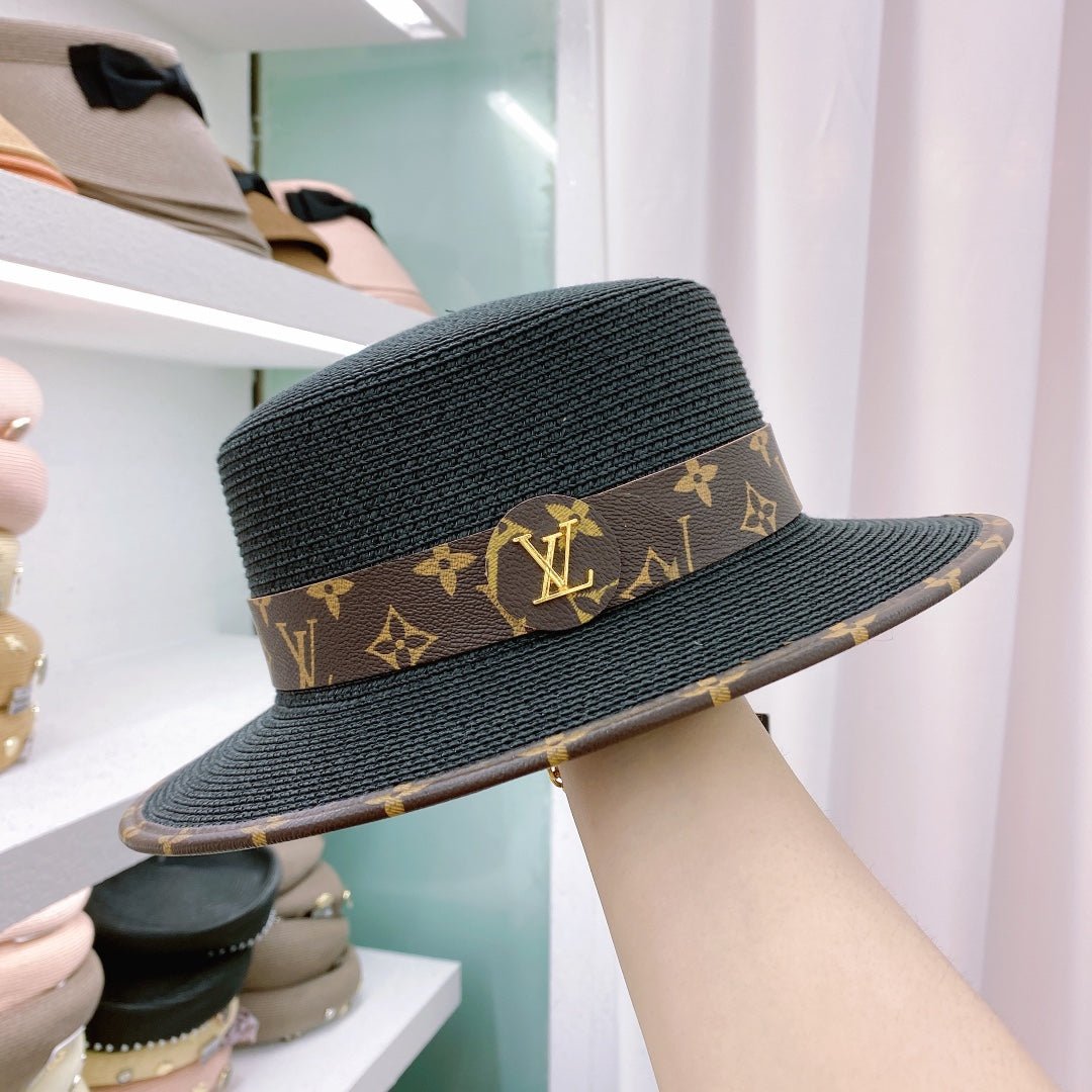Louis Vuitton Monogram Flat-Brim Straw Hat - Serene