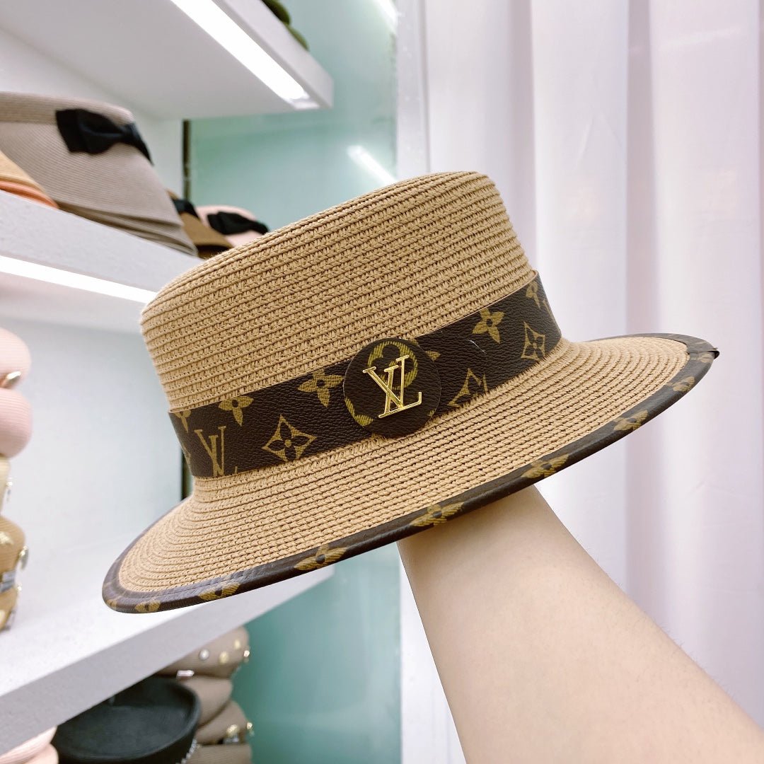 Louis Vuitton Monogram Flat-Brim Straw Hat - Serene