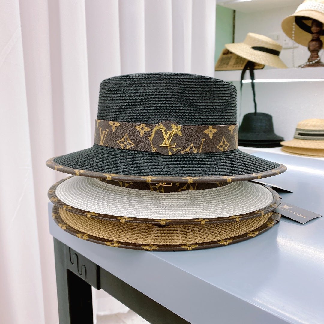 Louis Vuitton Monogram Flat-Brim Straw Hat - Serene