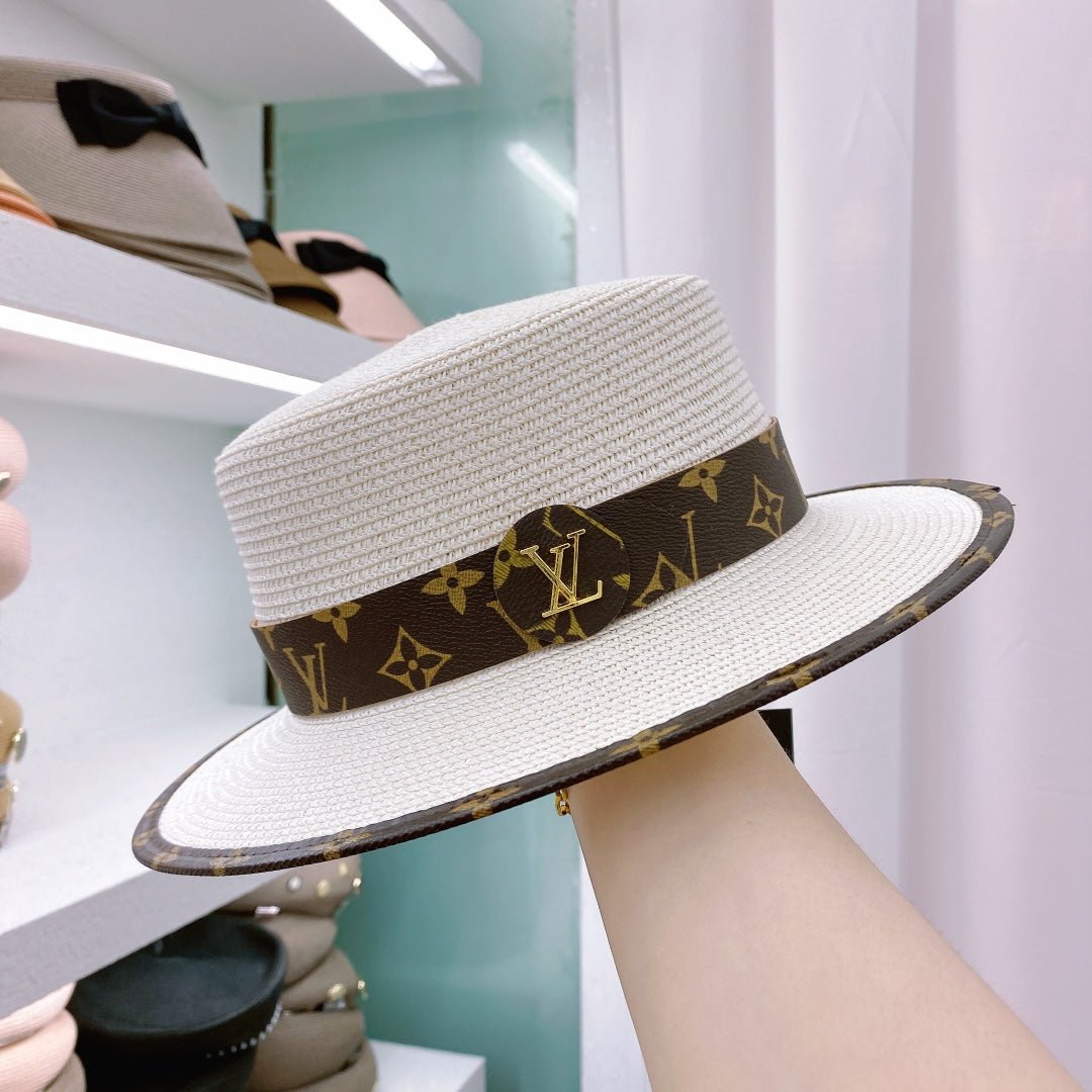 Louis Vuitton Monogram Flat-Brim Straw Hat - Serene