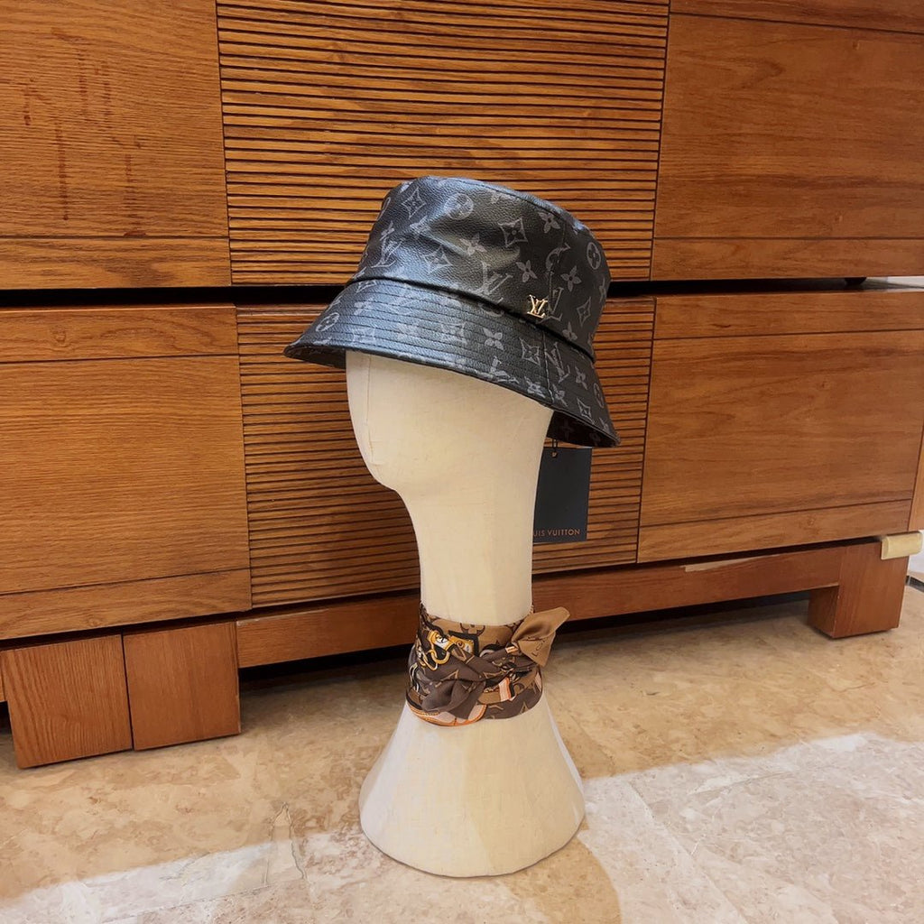 Louis Vuitton Monogram Leather Bucket Hat | Luxury Designer LV Hat - Serene