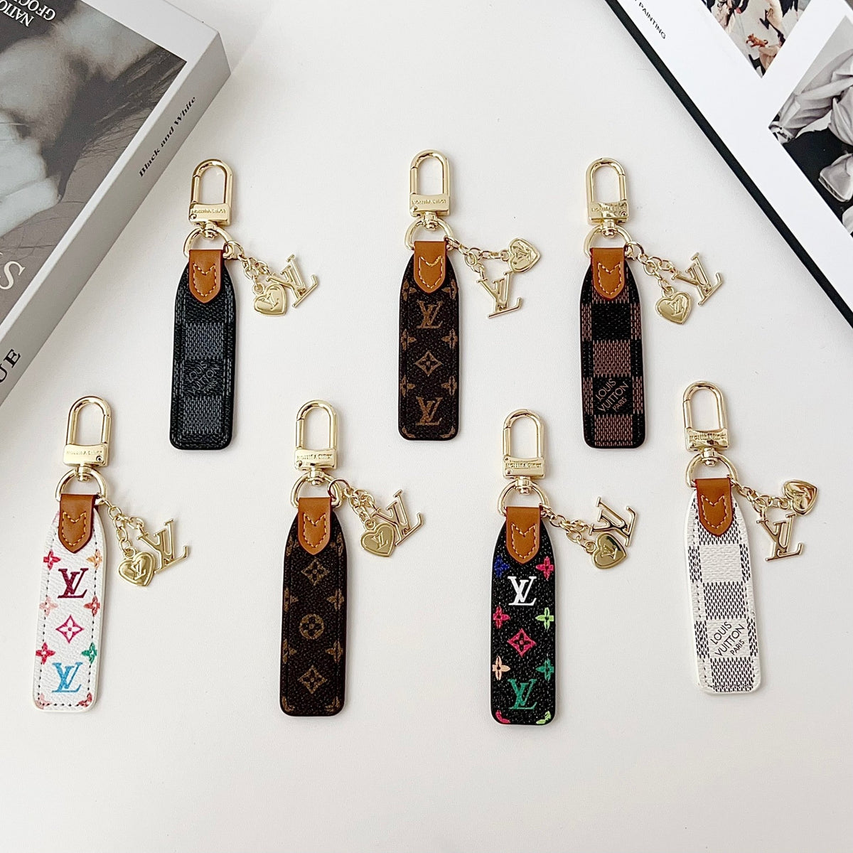Louis Vuitton Monogram Leather Loop Bag Charm Keychain - Serene