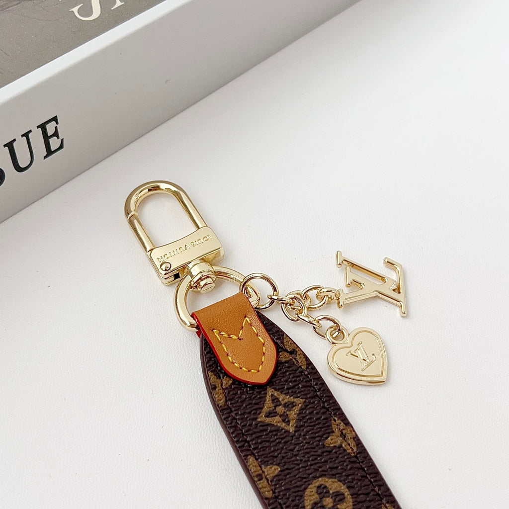 Louis Vuitton Monogram Leather Loop Bag Charm Keychain - Serene