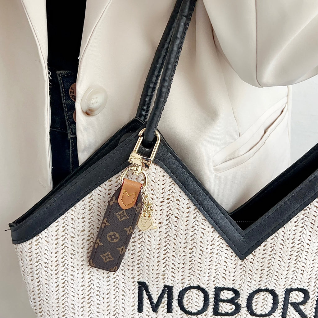 Louis Vuitton Monogram Leather Loop Bag Charm Keychain - Serene