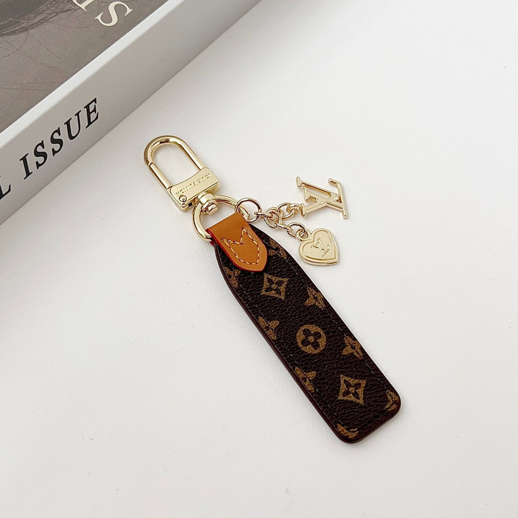 Louis Vuitton Monogram Leather Loop Bag Charm Keychain - Serene