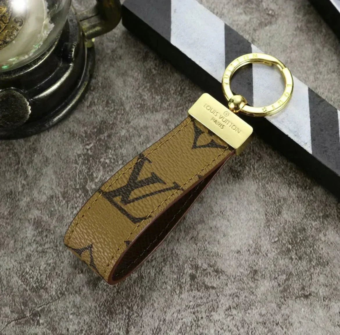 Louis Vuitton Monogram Leather Strap Keychain - Serene