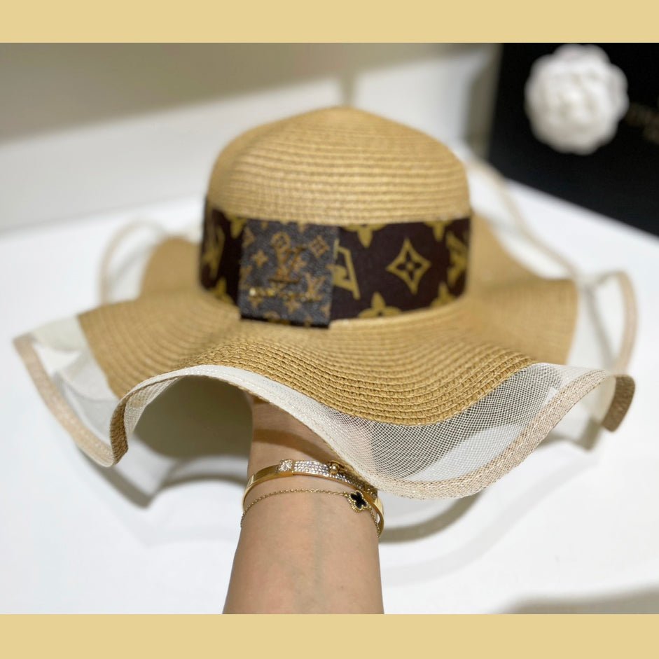 Louis Vuitton Monogram Mesh Splicing Big Brim Sun Hat - Serene