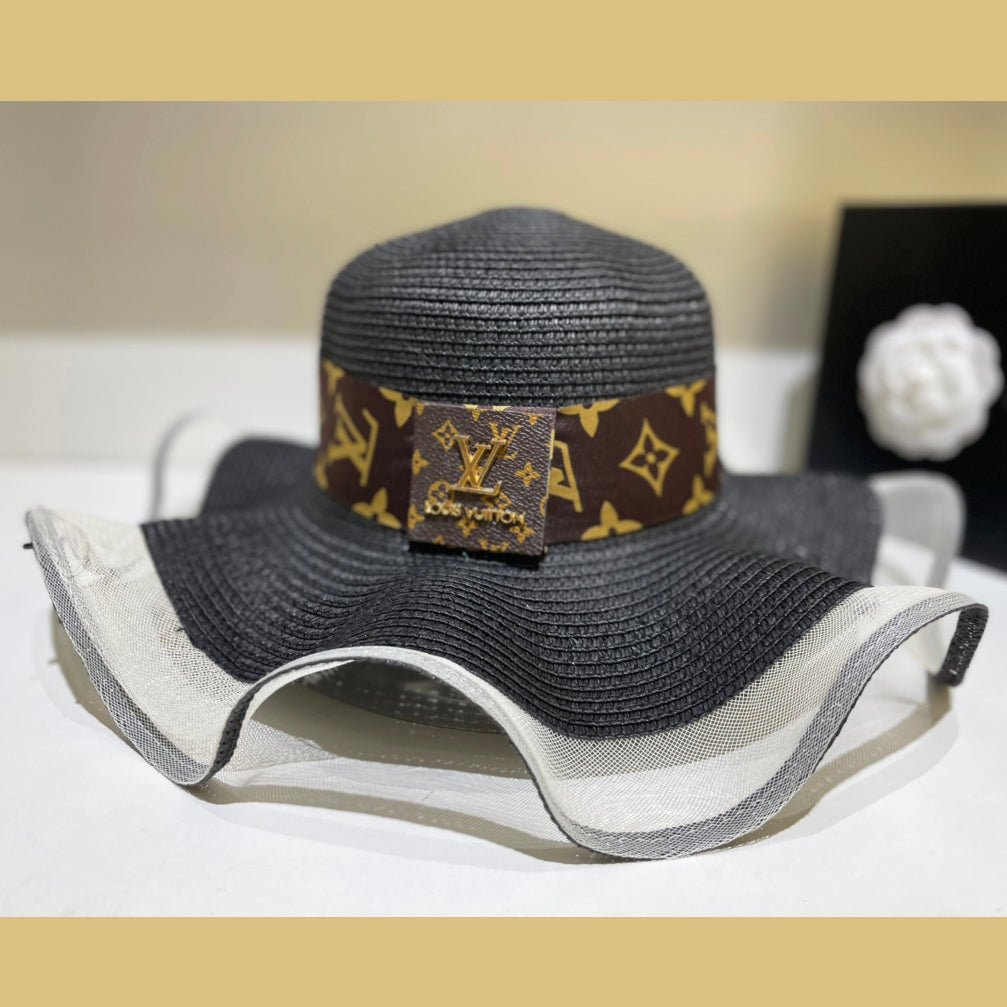 Louis Vuitton Monogram Mesh Splicing Big Brim Sun Hat - Serene