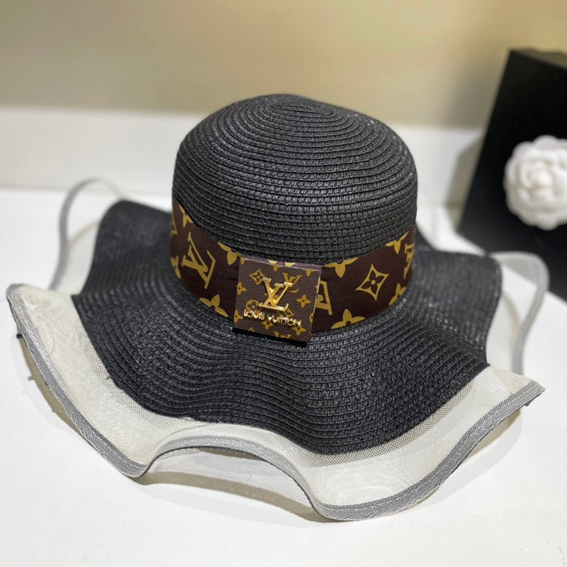 Louis Vuitton Monogram Mesh Splicing Big Brim Sun Hat - Serene