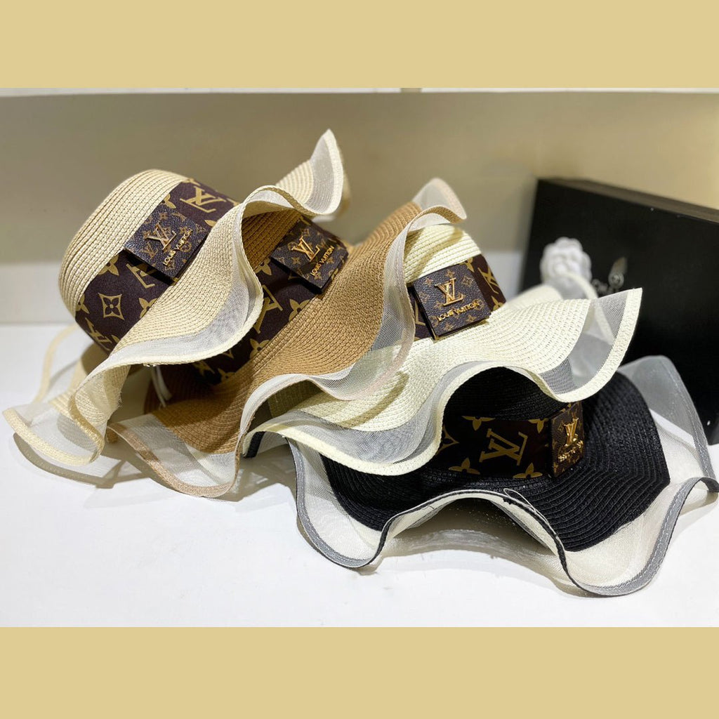 Louis Vuitton Monogram Mesh Splicing Big Brim Sun Hat - Serene