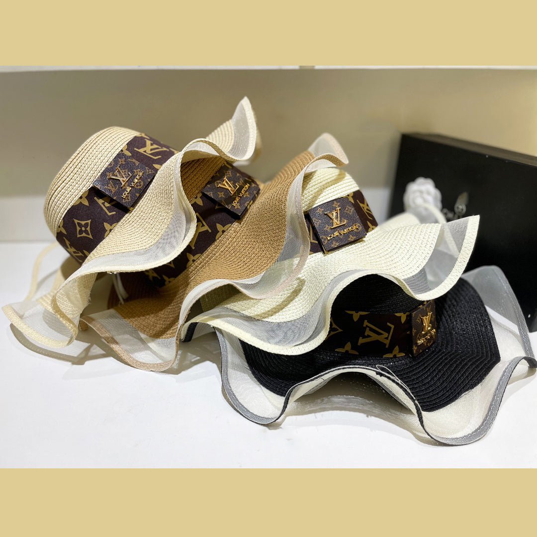Louis Vuitton Monogram Mesh Splicing Big Brim Sun Hat - Serene