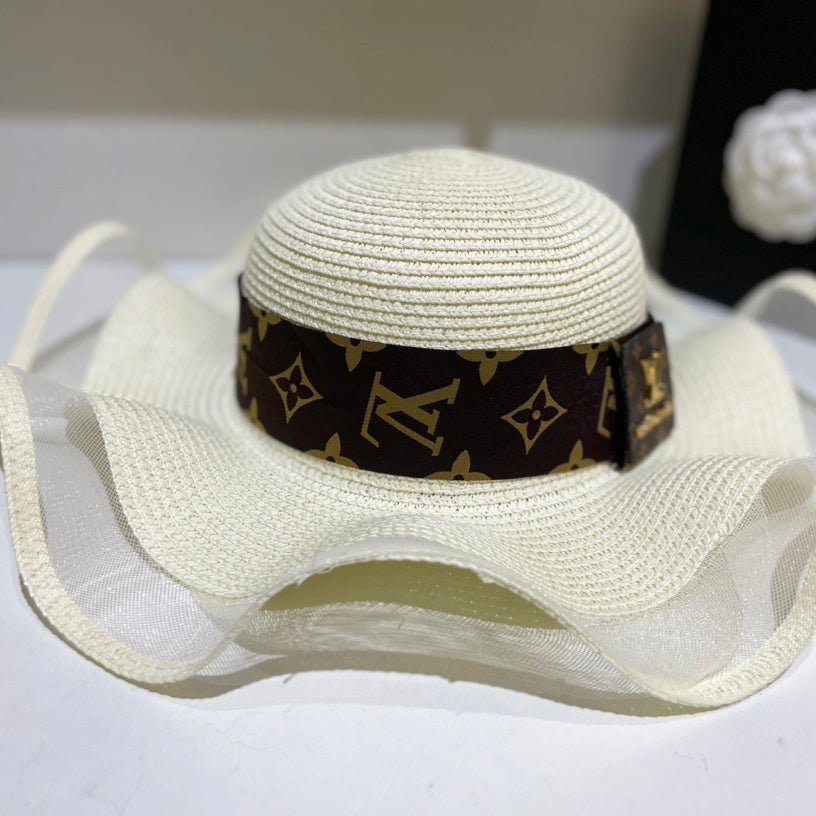 Louis Vuitton Monogram Mesh Splicing Big Brim Sun Hat - Serene