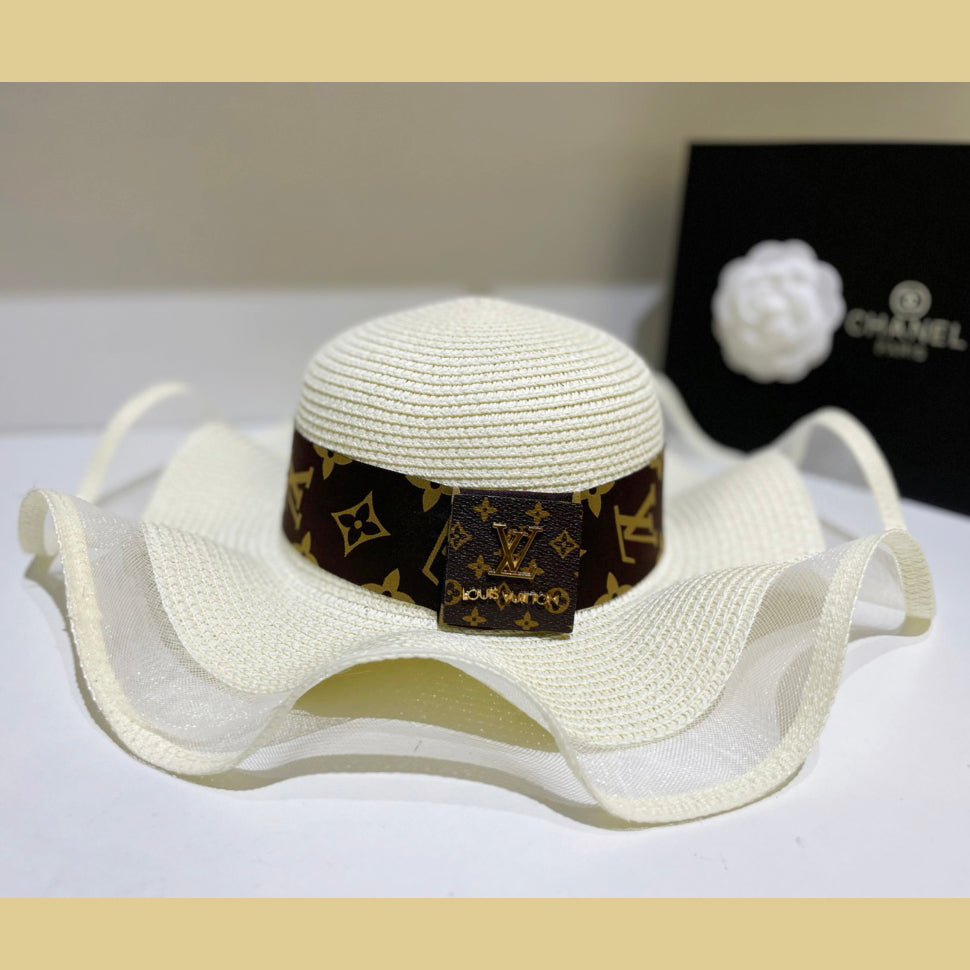 Louis Vuitton Monogram Mesh Splicing Big Brim Sun Hat - Serene
