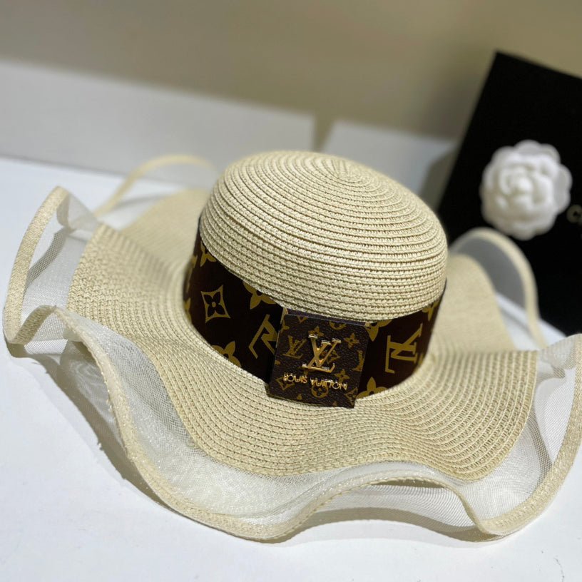 Louis Vuitton Monogram Mesh Splicing Big Brim Sun Hat - Serene