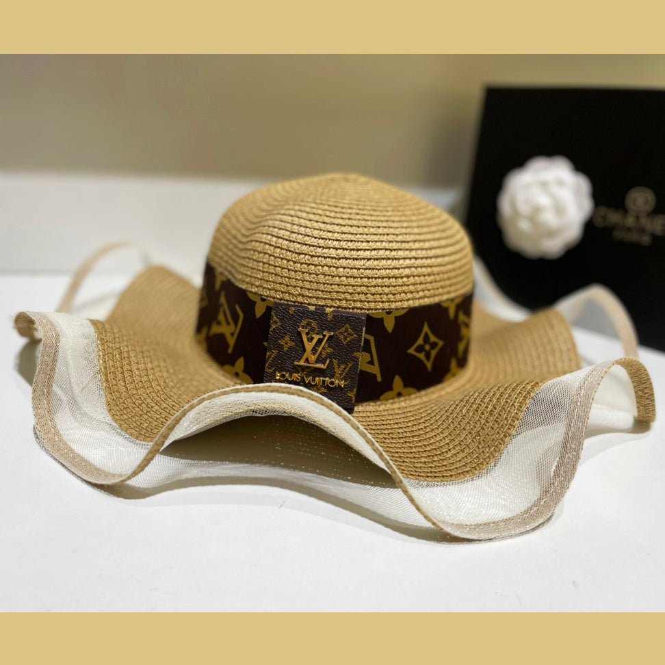 Louis Vuitton Monogram Mesh Splicing Big Brim Sun Hat - Serene