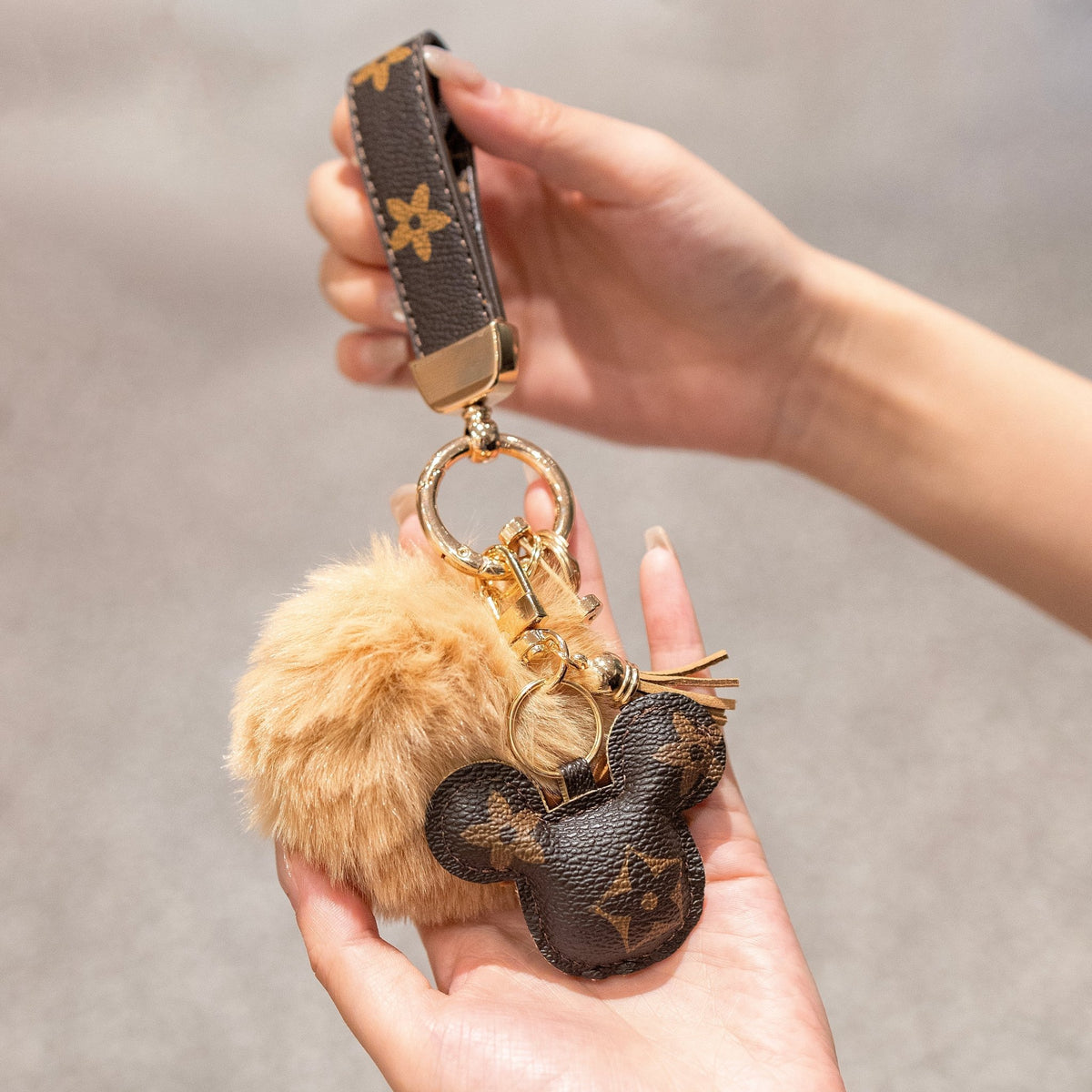 Louis Vuitton Monogram Mickey Pom-Pom Bag Charm Keychain - Serene