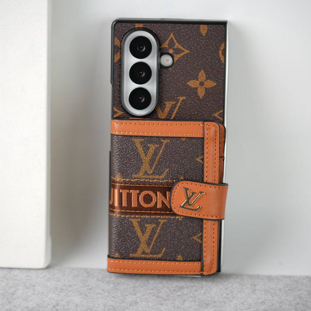 Louis Vuitton Monogram Samsung Galaxy Z Fold 7 Case with Card Holder & Crossbody Strap - Serene