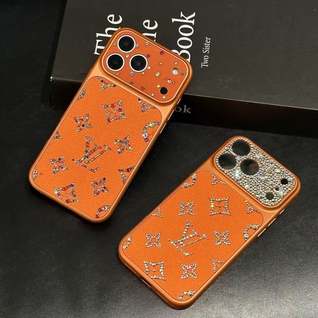 Louis Vuitton Rhinestone iPhone 18 Pro Case – Glitter Crystal Luxury Cover - Serene