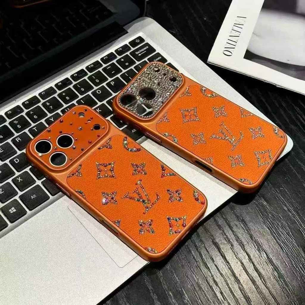 Louis Vuitton Rhinestone iPhone 18 Pro Case – Glitter Crystal Luxury Cover - Serene