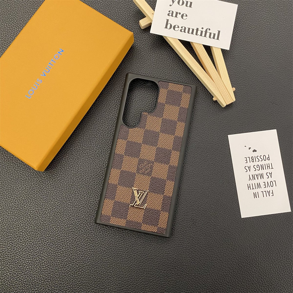 Louis Vuitton Samsung Galaxy S26 Ultra Case Lockme Leather | Luxury Designer Protective Phone Cover - Serene