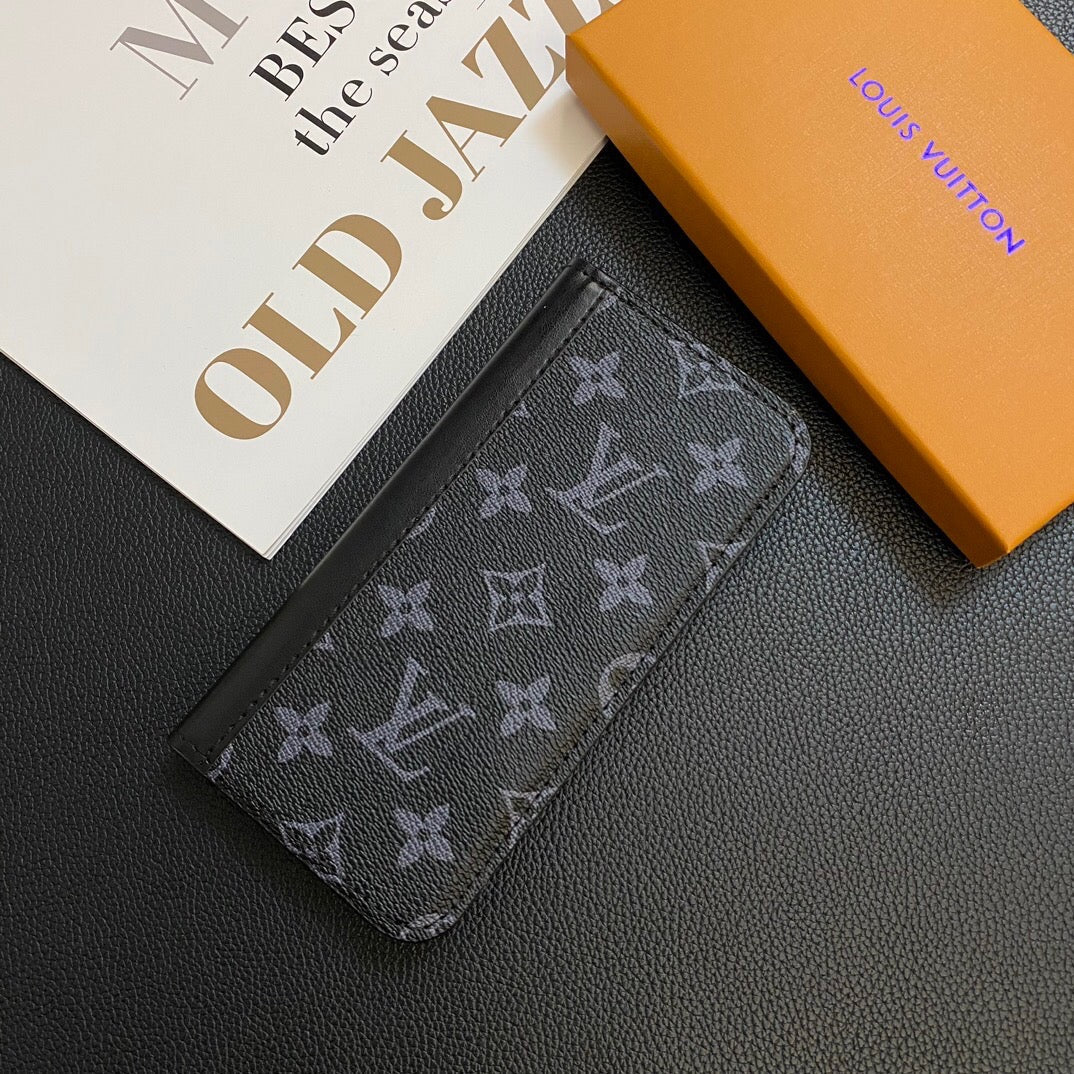 Louis Vuitton Samsung Galaxy S26 Ultra Case Monogram Leather Card Holder | Luxury Designer Phone Cover - Serene