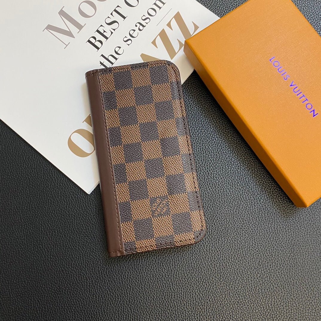 Louis Vuitton Samsung Galaxy S26 Ultra Case Monogram Leather Card Holder | Luxury Designer Phone Cover - Serene