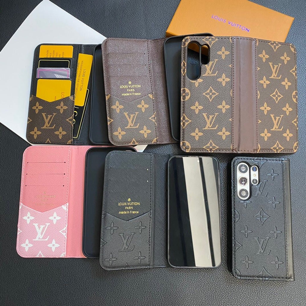 Louis Vuitton Samsung Galaxy S26 Ultra Case Monogram Leather Card Holder | Luxury Designer Phone Cover - Serene