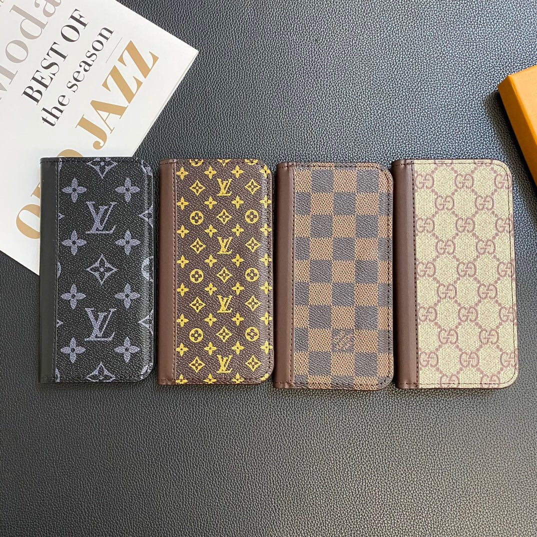 Louis Vuitton Samsung Galaxy S26 Ultra Case Monogram Leather Card Holder | Luxury Designer Phone Cover - Serene
