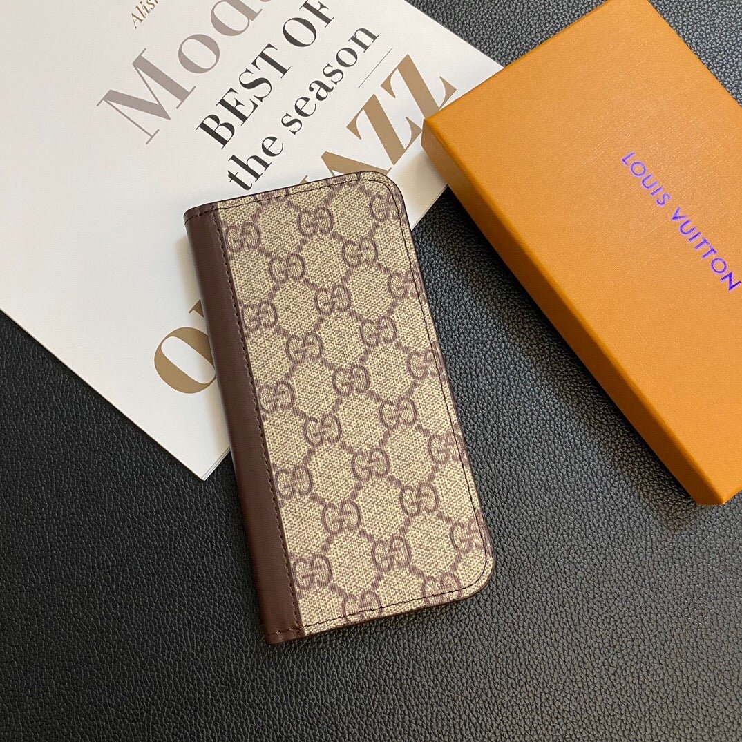 Louis Vuitton Samsung Galaxy S26 Ultra Case Monogram Leather Card Holder | Luxury Designer Phone Cover - Serene