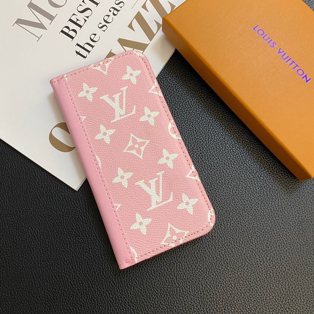 Louis Vuitton Samsung Galaxy S26 Ultra Case Monogram Leather Card Holder | Luxury Designer Phone Cover - Serene