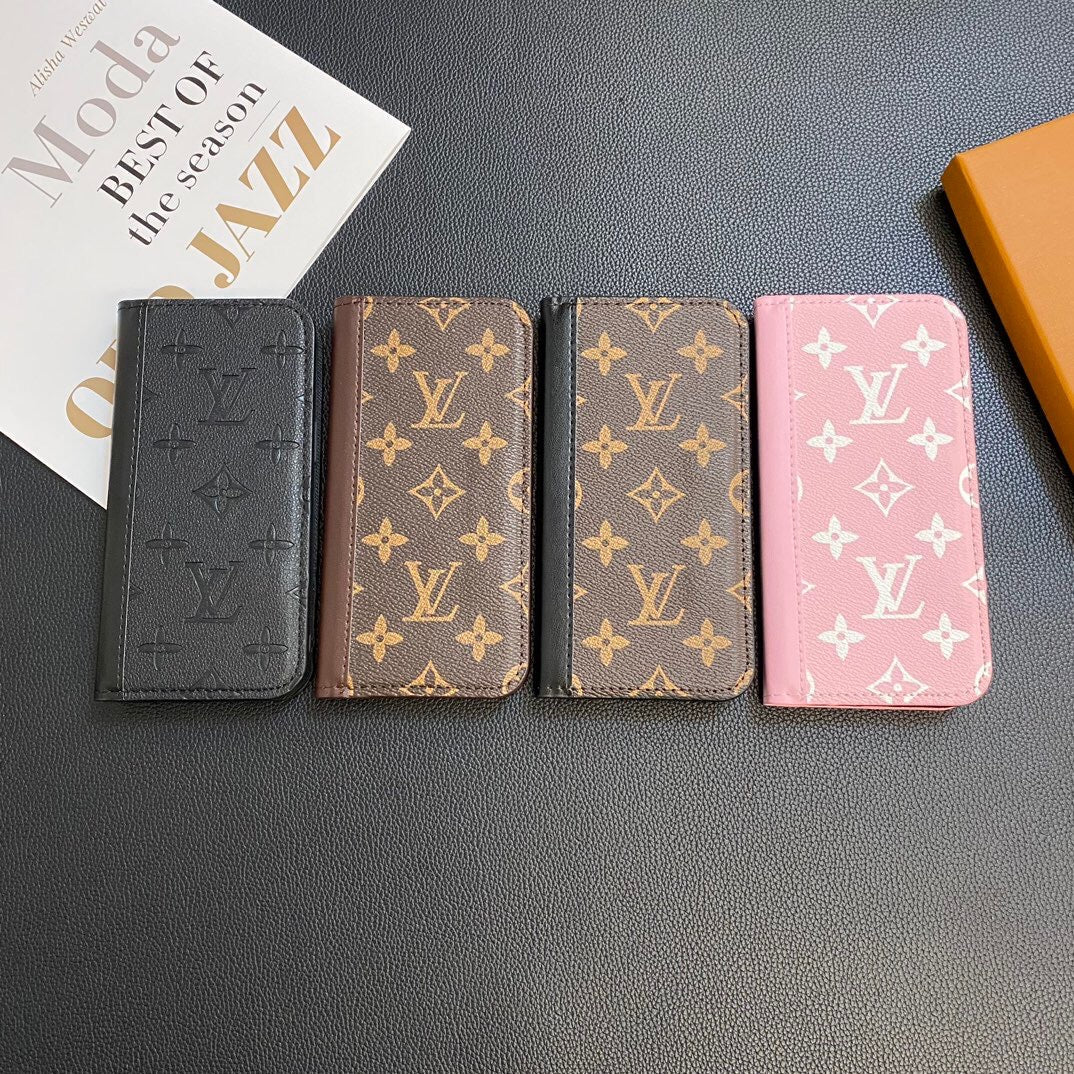 Louis Vuitton Samsung Galaxy S26 Ultra Case Monogram Leather Card Holder | Luxury Designer Phone Cover - Serene