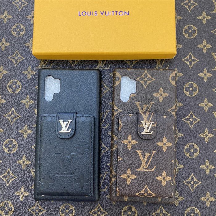Louis Vuitton Samsung Galaxy S26 Ultra Case Monogram Leather Wallet Card Holder | Luxury Designer Phone Cover - Serene
