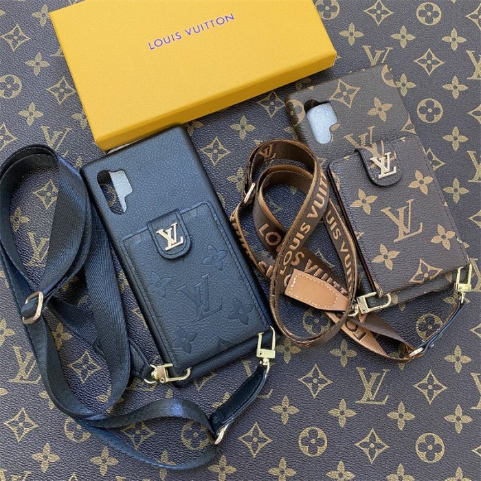 Louis Vuitton Samsung Galaxy S26 Ultra Case Monogram Leather Wallet Card Holder | Luxury Designer Phone Cover - Serene