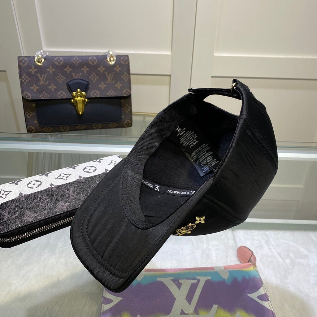 Louis Vuitton Satin LV Monogram Baseball Cap for Men & Women | Luxury Designer Cap - Serene