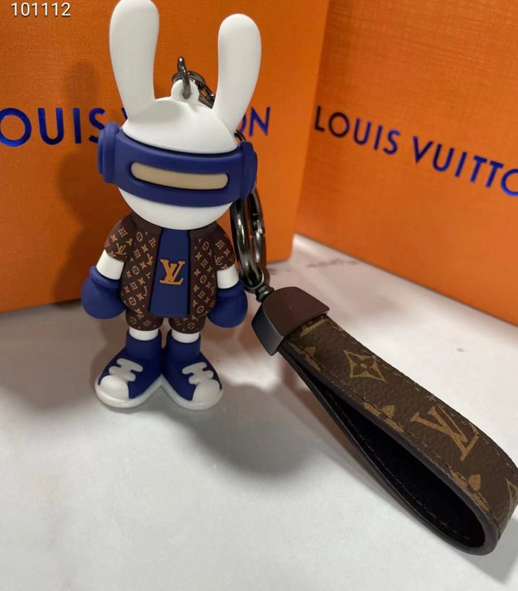 Louis Vuitton Vivienne Blue Rabbit Puppet Keychain - Serene