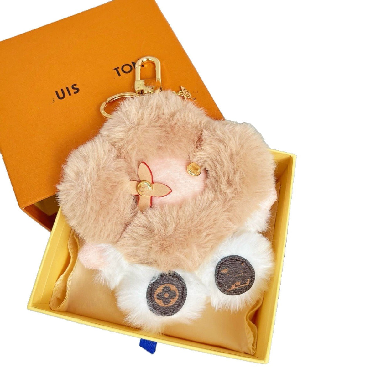 Louis Vuitton Vivienne Fluffy Flower Plush Bag Charm Keychain - Serene